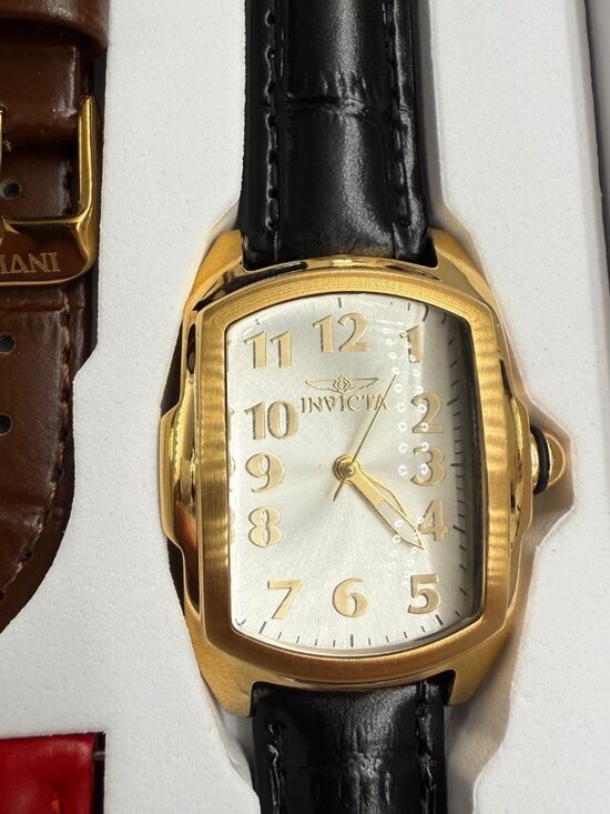 $199 Invicta Lupah Womens Gold Special Collection 29mm 5 Strap Box Set Watch NIB main image 5